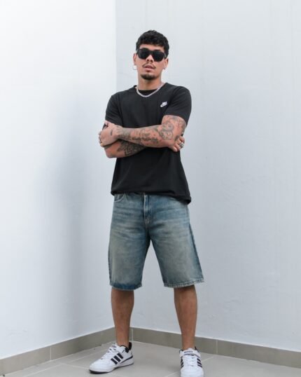 Bermuda Mom Baggy jeans Matizado Lacer