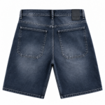 Bermuda Jean Mom Baggy Laser con Bigotes negro - Imagen 3