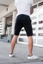 Bermuda Chino Negro Gabardina Elastizado - Imagen 2