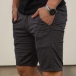Bermuda Chino Gris Gabardina Elastizado