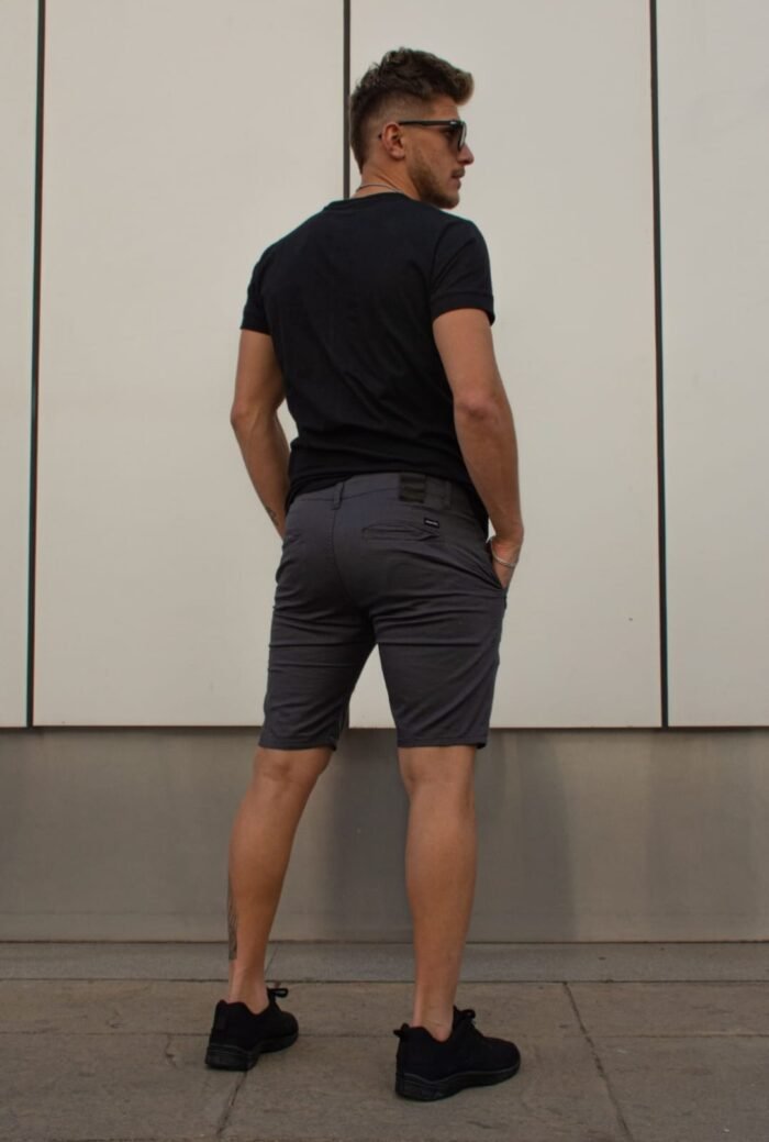 Bermuda Chino Gris Gabardina Elastizado - Imagen 2