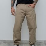 Pantalón Gabardina Clásico Biscop Kaqui Rigido