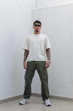 Pantalón Cargo Rigido Verde - Imagen 3