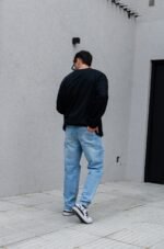 Jean Mom Regular Ezequiel Stone Celeste Roto - Imagen 3