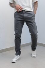 Pantalón Chino Slim Fit Gris Oscuro