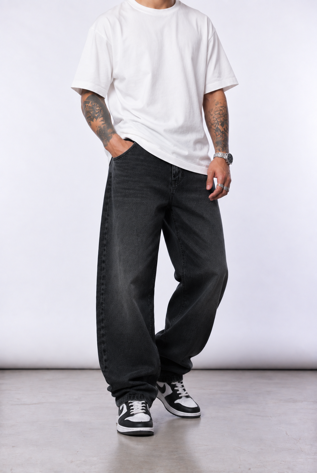 ChatGPT Image 29 sept 2026, 11_42_49 a.m. Jean Baggy Fit Negro Armando - Imagen 1