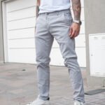 Pantalón Chino Slim Fit Gris Perla