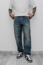 Jean Mom Regular Ezequiel Oxido Laser con Bigotes