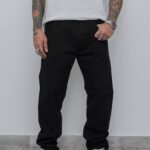 Pantalón Gabardina Clásico Biscop Negro Rígido