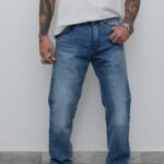 Jean Clásico Biscop-Harly Stone Lacer con Bigotes