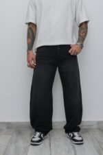 Jean Baggy Fit Negro Laser con Bigote