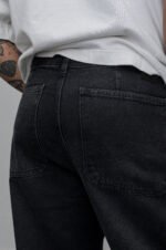 Jean Baggy Fit Negro Laser con Bigote - Imagen 3