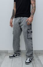 Pantalón Cargo Rigido Jean Nevado Gris