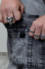 Pantalón Cargo Rigido Jean Nevado Gris - Imagen 3