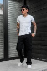 Pantalón Cargo Rigido Negro