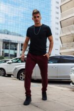 Pantalón Chino Slim Fit Bordo