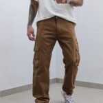 Pantalón Cargo Rigido Almendra