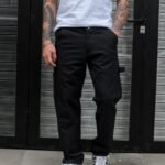 Jean Carpintero Negro Rigido