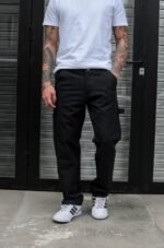 Jean Carpintero Negro Rigido