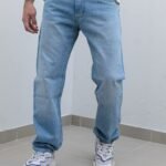 Jean Clásico Origen Celeste Laser con Bigotes