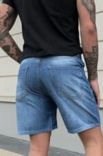 Bermuda Jean Clasico Stone Clarito Localizado Corto - Imagen 5