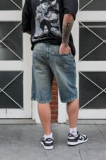 Bermuda Jean Baggy Oxido con Pinzas - Imagen 2