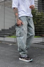 Pantalón Cargo Rigido Jean Baggy Matizado - Imagen 5