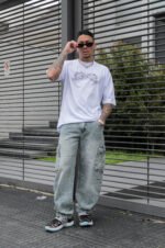 Pantalón Cargo Rigido Jean Baggy Matizado - Imagen 2