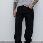 Jean Mom Regular Thiago Negro Liso