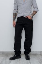 Jean Mom Regular Thiago Negro Liso