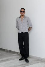 Jean Mom Regular Thiago Negro Liso - Imagen 3