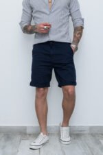 Bermuda Gabardina Chino Azul