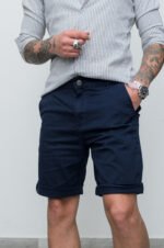 Bermuda Gabardina Chino Azul - Imagen 4