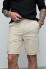 Bermuda Gabardina Chino Beige - Imagen 3