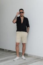 Bermuda Gabardina Chino Beige - Imagen 5