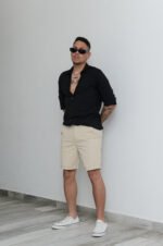 Bermuda Gabardina Chino Beige - Imagen 4