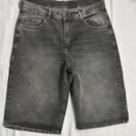 Bermuda Jean Baggy Gris Rigido