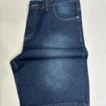 Extra plus Bermuda Jean Clasico Rigido Matizado Liso