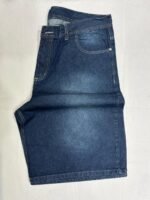 Extra plus Bermuda Jean Clasico Rigido Matizado Liso