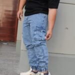 Extra Plus Jean Jogger Cargo Rigido Stone Nevado