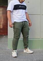 Extra Plus Jogger Cargo Gabardina Elastizado Verde