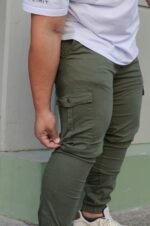 Extra Plus Jogger Cargo Gabardina Elastizado Verde - Imagen 2