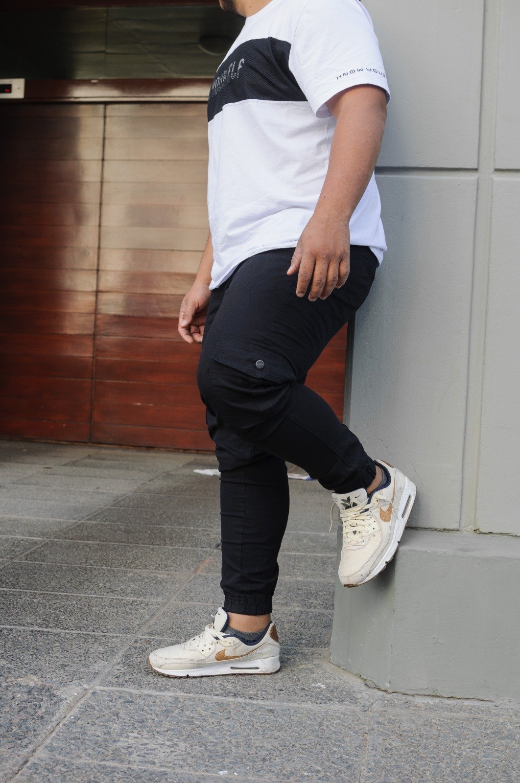 image Extra Plus Jogger Cargo Gabardina Elastizado Negro - Imagen 1