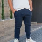 Extra Plus Chino Gabardina Elastizado Azul