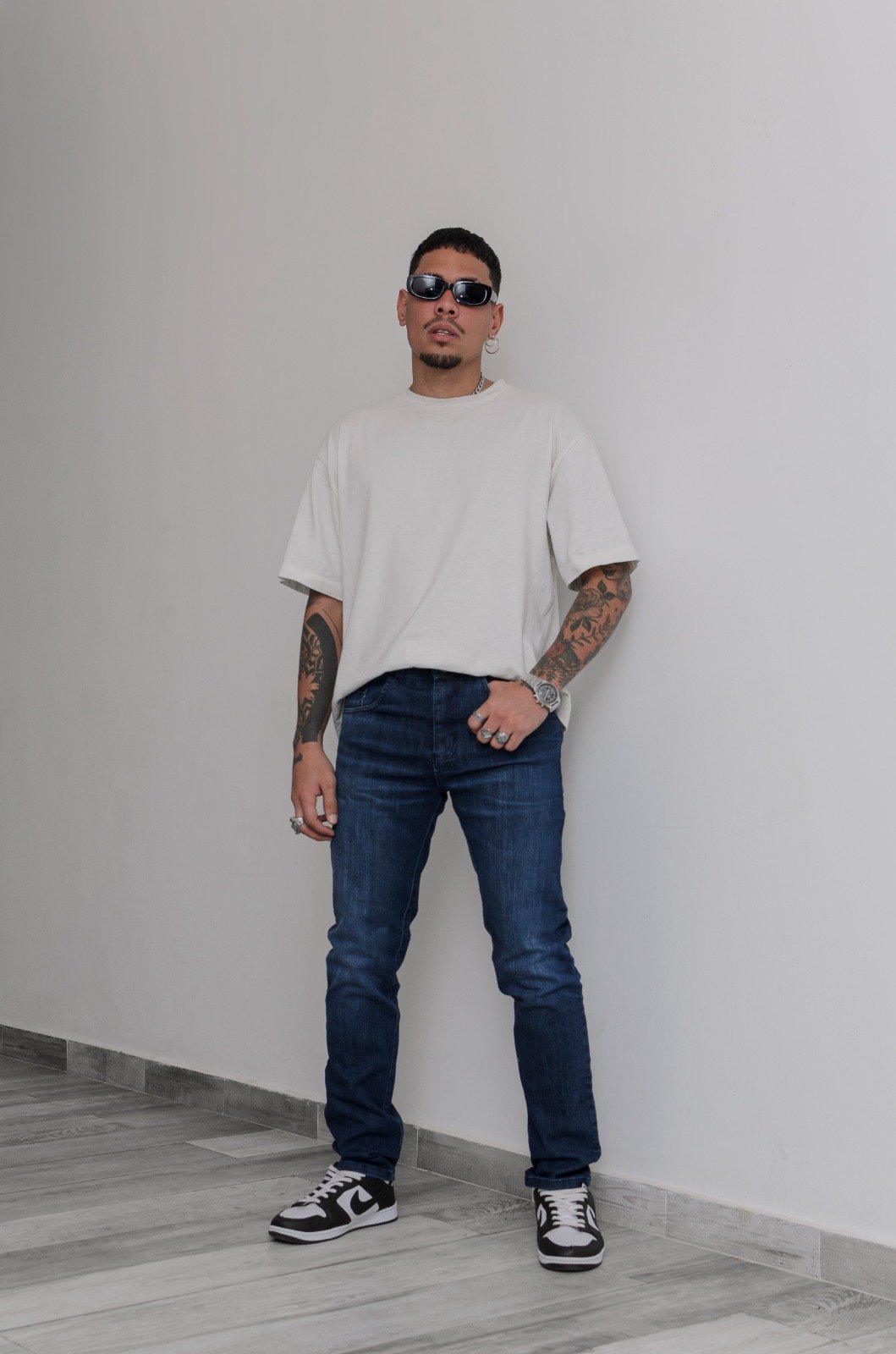 image Jean Clasico Elastizado Dipper Laser Con Bigote - Imagen 1