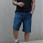 Bermuda Baggy Elastizado Azúl