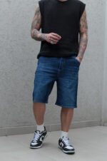 Bermuda Baggy Elastizado Azúl