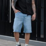 Bermuda Baggy Elastizado Celeste