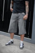 Bermuda Jean Baggy Gris
