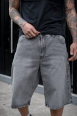 Bermuda Jean Baggy Gris - Imagen 4